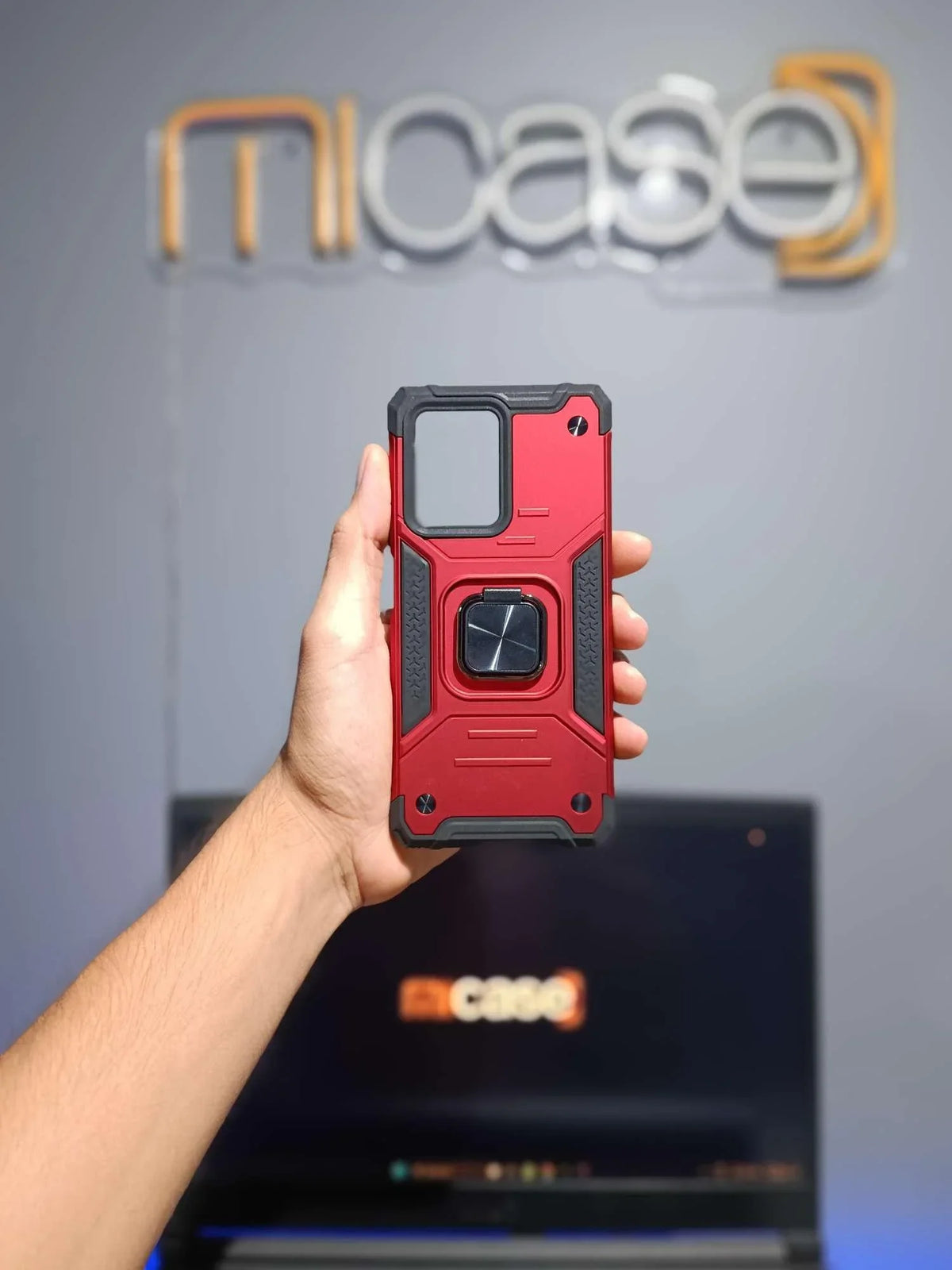Case Funda Estuche Armour Magnético Anillo Redmi Note 12 Pro Plus 5G Rojo
