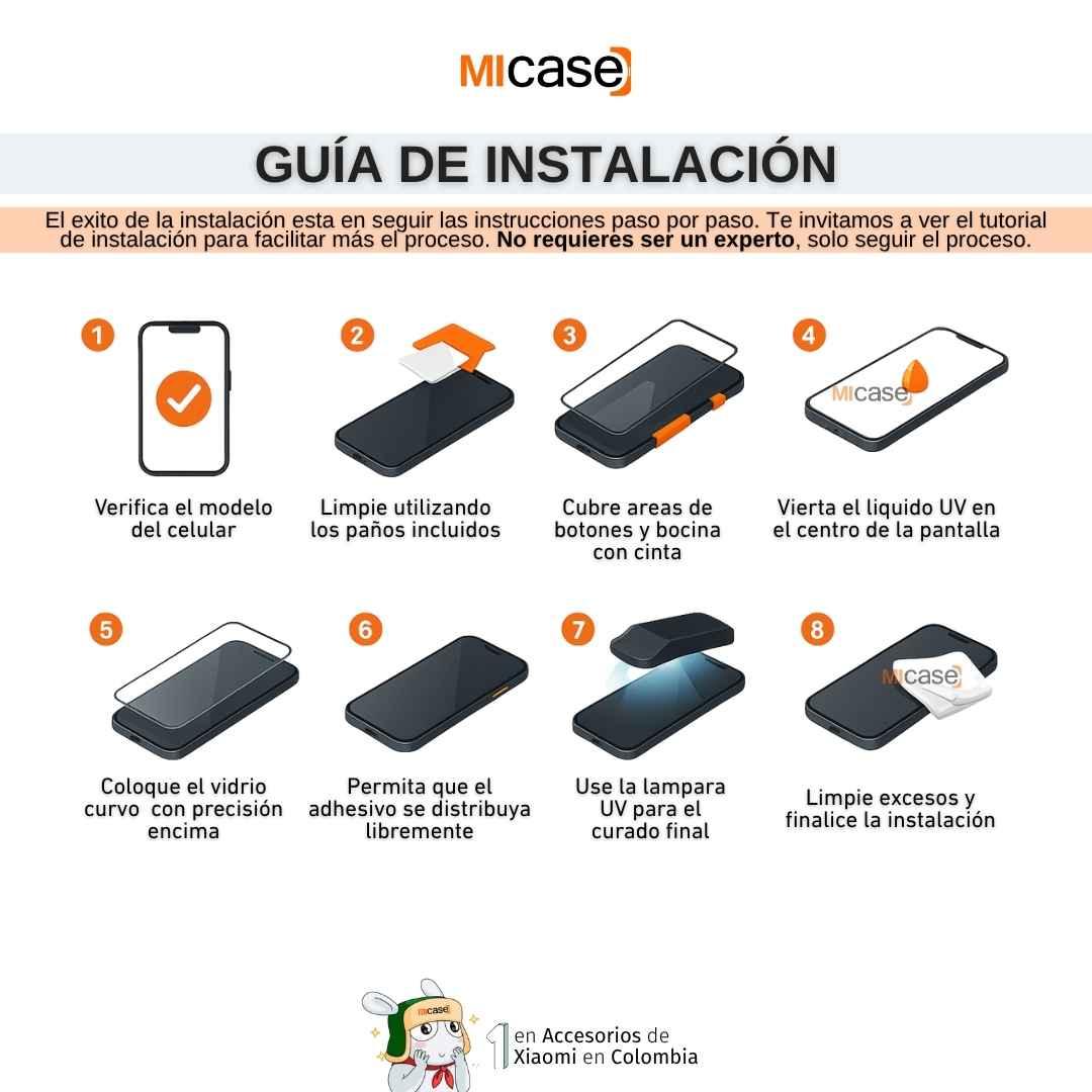 Vidrio Templado SuperCurvo UV para Xiaomi Redmi