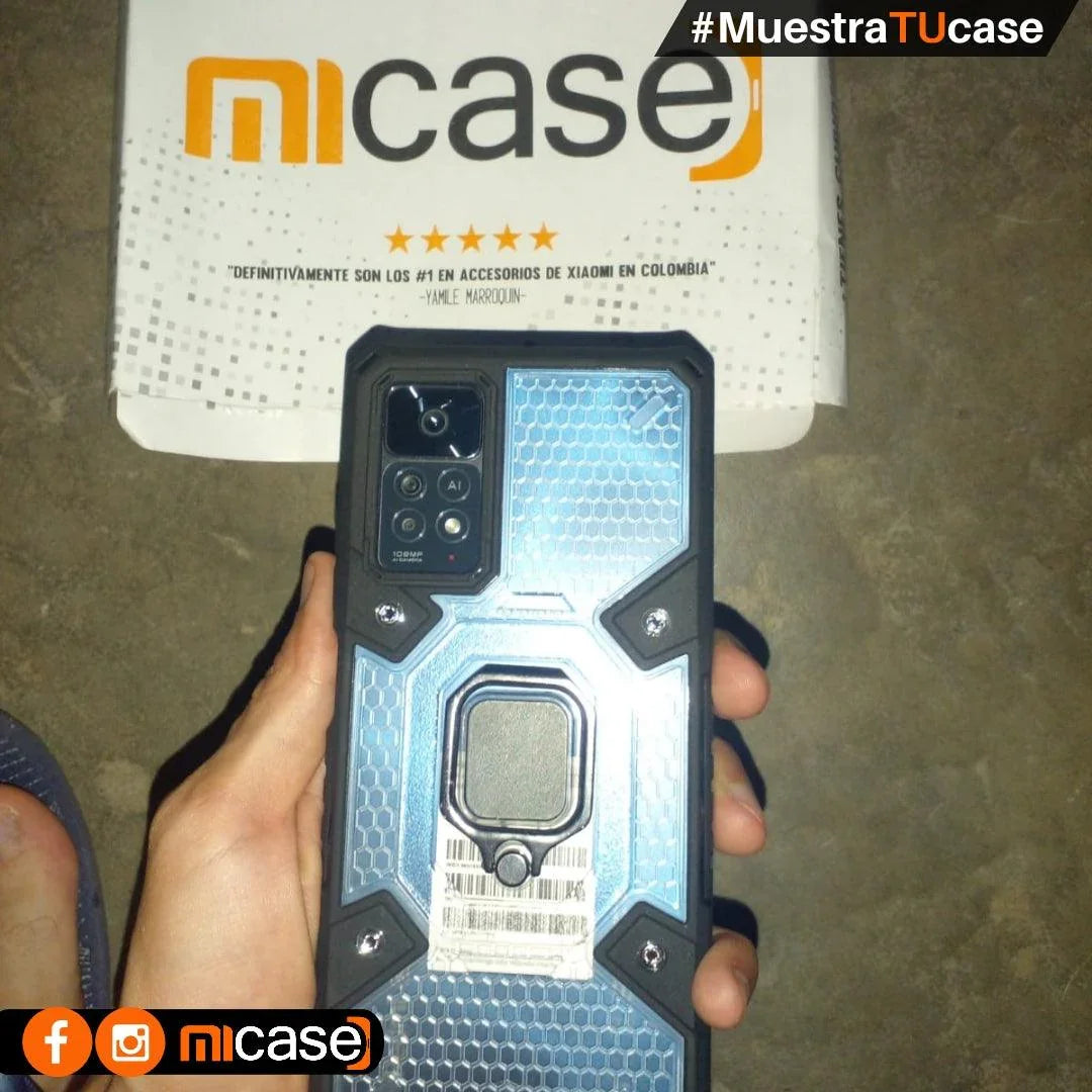 Case Armadura Transparente Anticaída con Anillo Magnético para Redmi Note 10 Pro