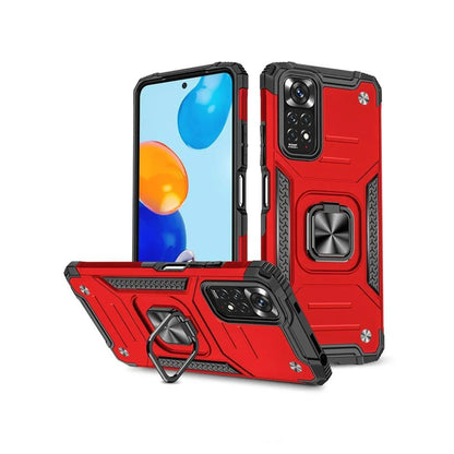Case Funda Estuche Armour Magnético Anillo Redmi Note 11 Rojo
