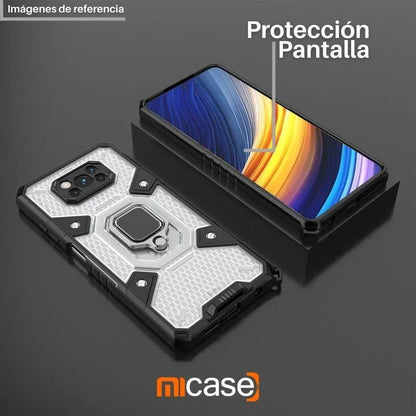 Case Armadura Transparente Anticaída con Anillo Magnético para Redmi Note 10 Pro