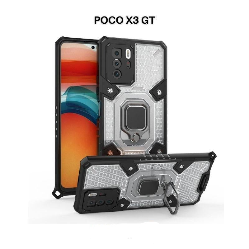 Funda Case Estuche Armadura Transparente con Anillo POCO X3 GT