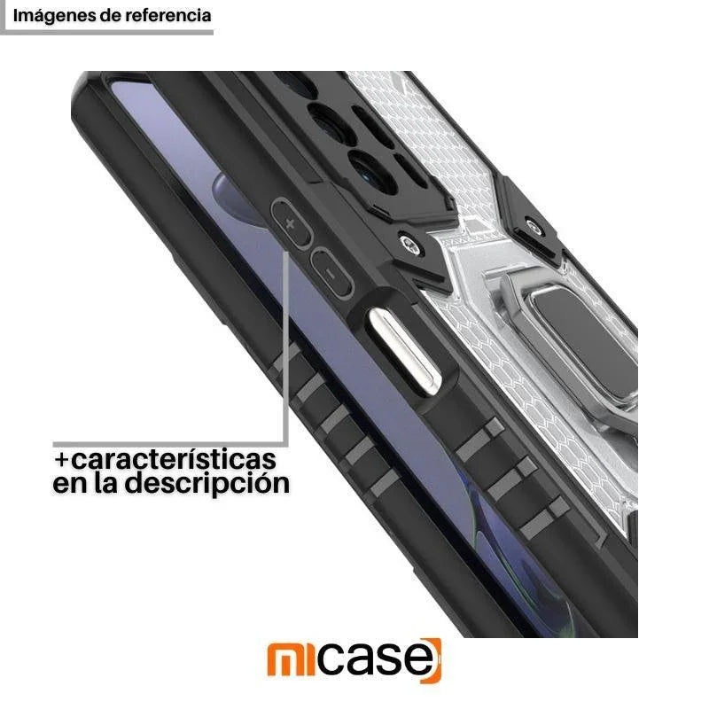 Case Armadura Transparente Anticaída con Anillo Magnético para Redmi Note 10 Pro