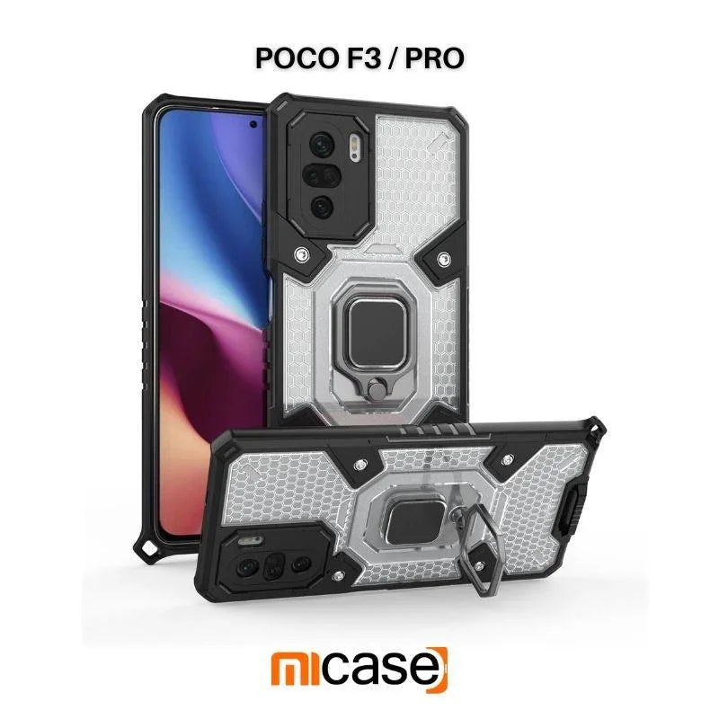 Case Armadura Transparente Anticaída con Anillo Magnético para Redmi Note 10 Pro