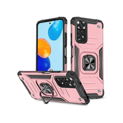 Case Funda Estuche Armour Magnético Anillo Redmi Note 11 Rosa