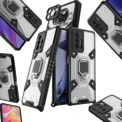 Case Armadura Transparente Anticaída con Anillo Magnético para Redmi Note 10 Pro