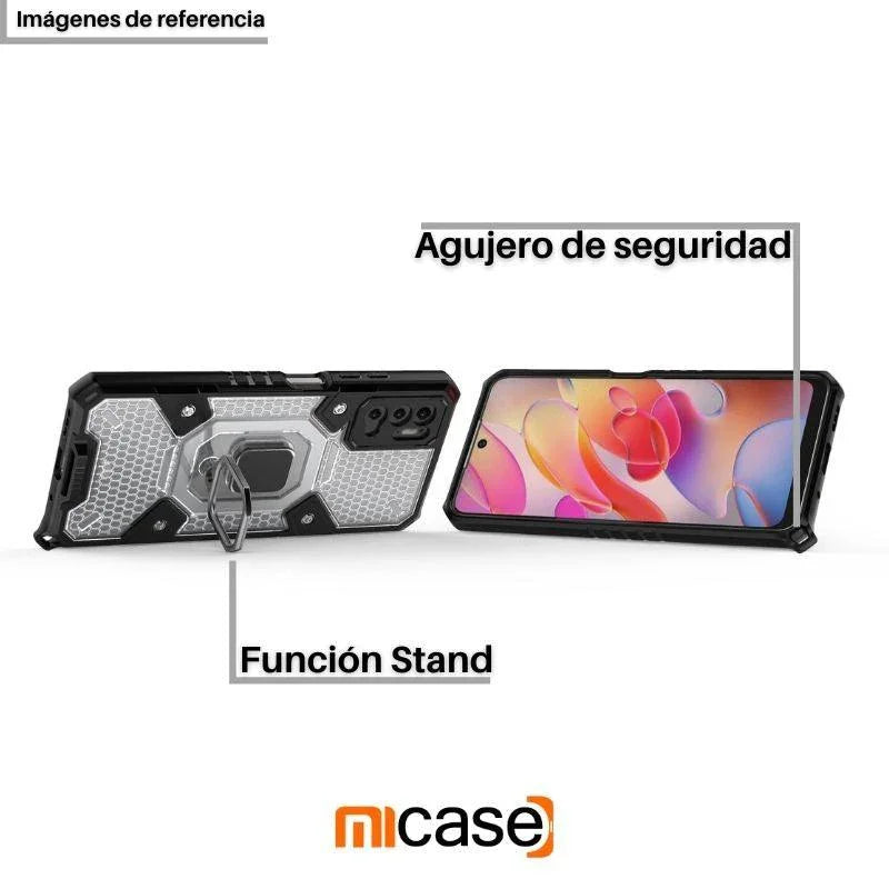Case Armadura Transparente Anticaída con Anillo Magnético para Redmi Note 10 Pro