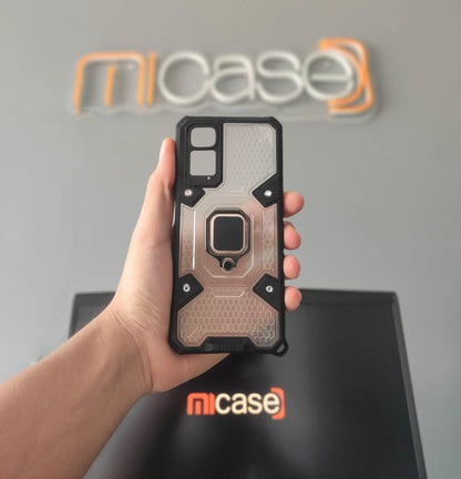 Case Armadura Transparente Anticaída con Anillo Magnético para Redmi Note 10 Pro