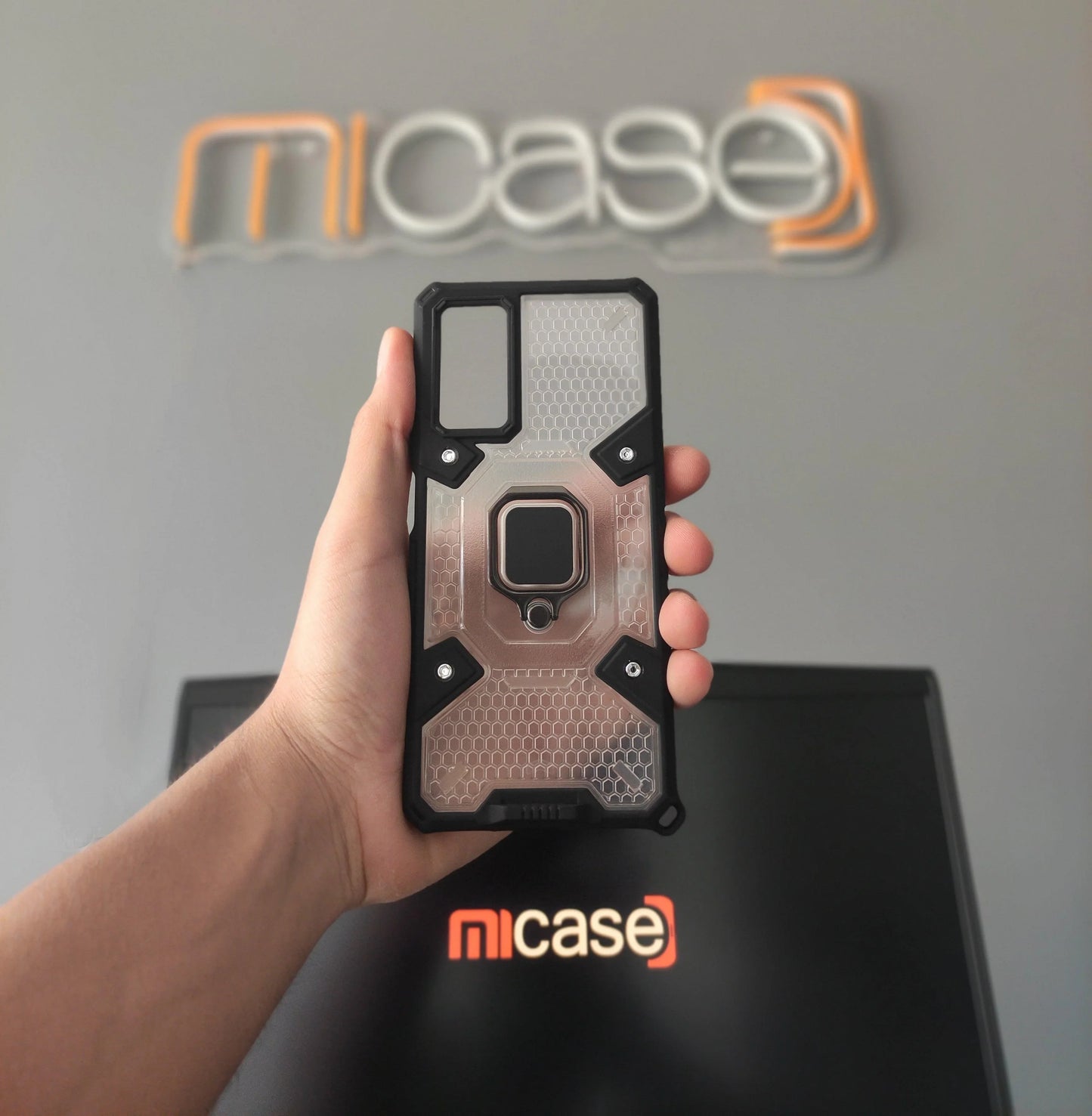 Case Armadura Transparente Anticaída con Anillo Magnético para Redmi Note 10 Pro