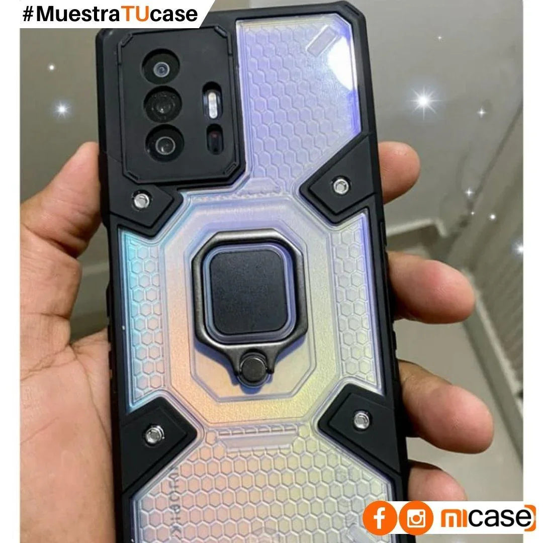 Case Armadura Transparente Anticaída con Anillo Magnético para Redmi Note 10 Pro