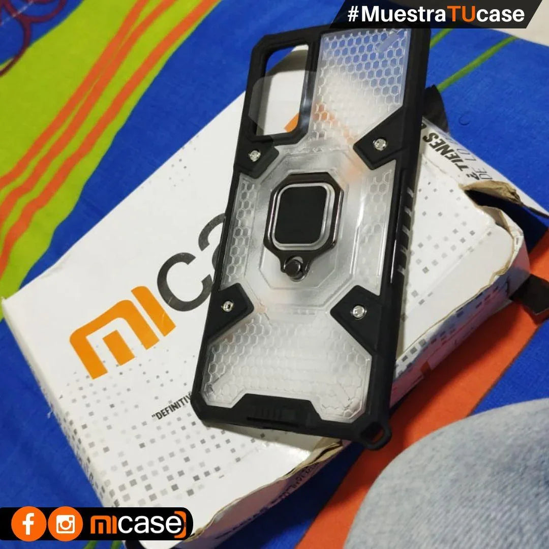 Case Armadura Transparente Anticaída con Anillo Magnético para Redmi Note 10 Pro