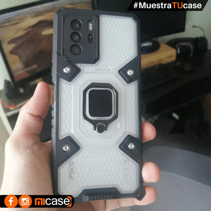 Case Armadura Transparente Anticaída con Anillo Magnético para Redmi Note 10 Pro